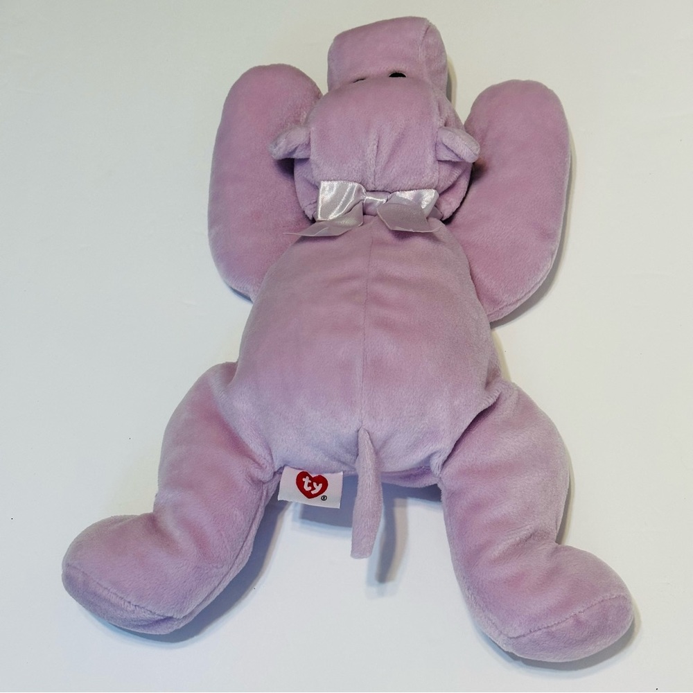 Ty 1996 Soft Baby Tubby Purple Hippo Pillow Pals Stuffed Animal Plush Toy 14” - Picture 5 of 10